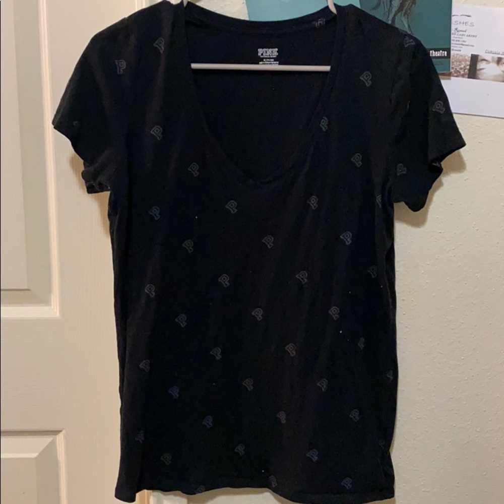 PINK black t-shirt.